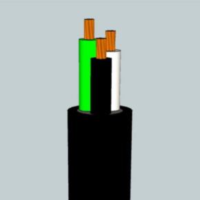 UL SOOW Portable Cord, 14 AWG, 3C, CPE, Black