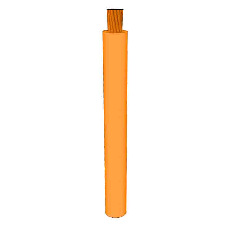 10 AWG UL THHN Building Wire, Bare copper, 19 Strand, PVC, 600V, Orange