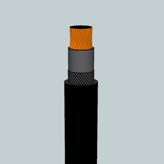 Type W Mining Cable, 250MCM AWG, 1 Conductor, 627 Strand, 2kV, Black