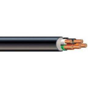 Type W Mining Cable, 8 AWG, 4 Conductor, 133 Strand, 2kV, Black
