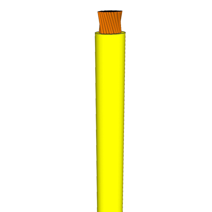 1/0 AWG, UL 1284 Lead Wire, 1064 Strand, 105C, 600V, Bare copper, PVC, Yellow