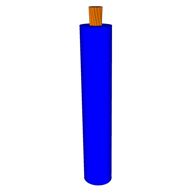 16 AWG, UL 1056 Lead Wire, 26 Strand, 105C, 600V, Bare copper, PVC, Blue