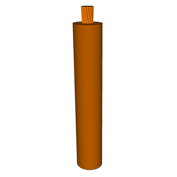 16 AWG, UL 1056 Lead Wire, 26 Strand, 105C, 600V, Bare copper, PVC, Brown