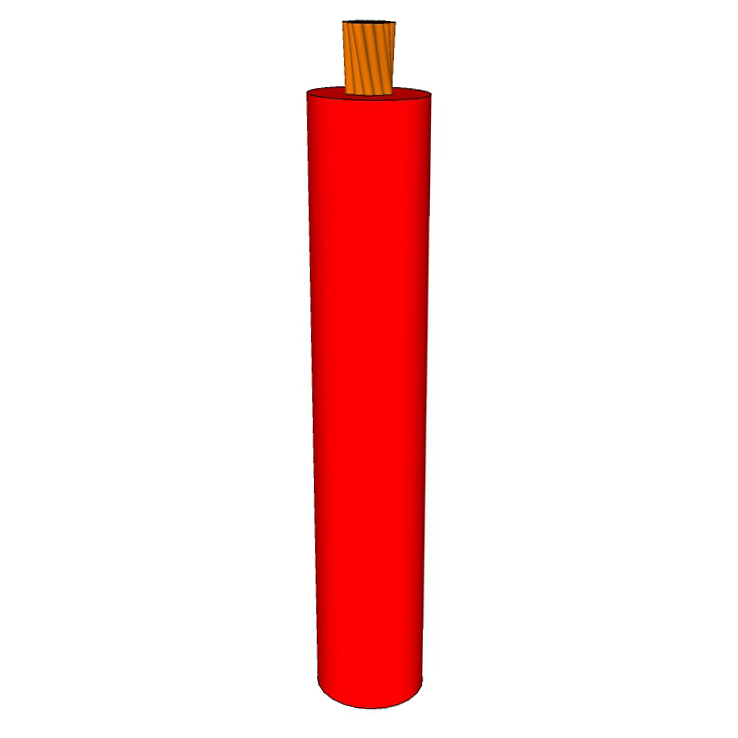 10 AWG, UL 1060 Lead Wire, 105 Strand, 105C, 600V, Bare copper, PVC, Red