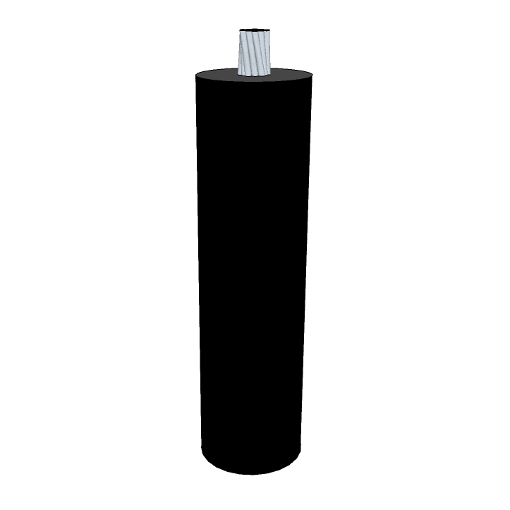 12 AWG, UL 3239 Lead Wire, 65 Strand, 150C, 25kV, Tinned copper, SILICONE, Black