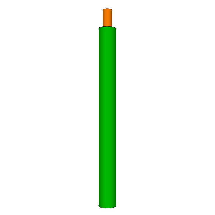 12 AWG, UL 1015 Lead Wire, 1 Strand, 105C, 600V, Bare copper, PVC, Green
