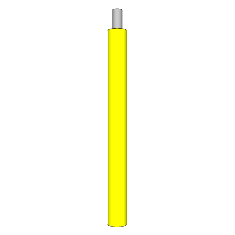 10 AWG, UL 1015 Lead Wire, 1 Strand, 105C, 600V, Tinned copper, PVC, Yellow