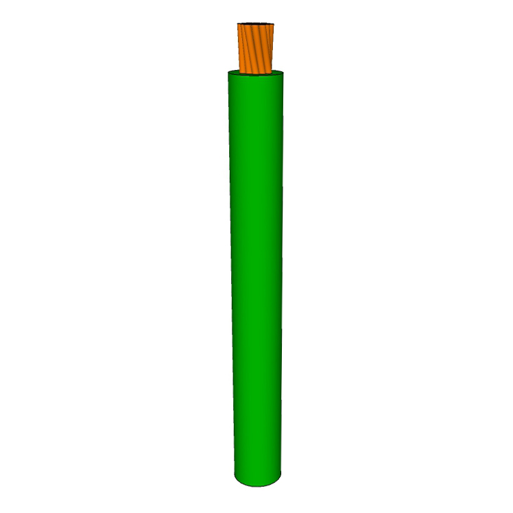 H07Z-K <lt/>HAR<gt/> International Lead Wire, 6.0MM2, 450/750V, LSZH XLPO Insulated, Green