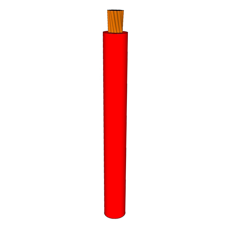 18 AWG, UL 1028 Lead Wire, 16 Strand, 105C, 600V, Bare copper, PVC, Red