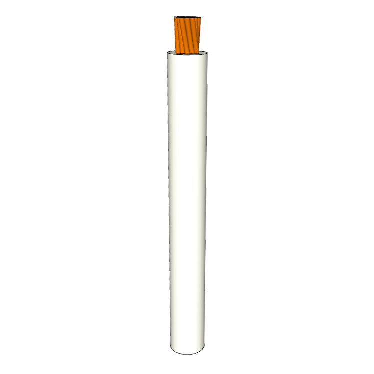 10 AWG, UL 3173 Lead Wire, 105 Strand, 125C, 600V, Bare copper, XLPE, White