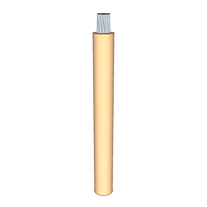 14 AWG, UL 1199 Lead Wire, 19 Strand, 200C, 600V, Silver plated copper, PTFE, Tan