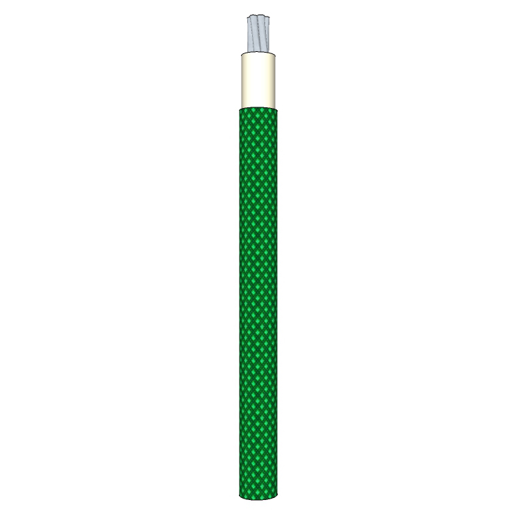 18 AWG, UL 3122 Lead Wire, 7 Strand, 200C, 300V, Tinned copper, SILICONE, Green