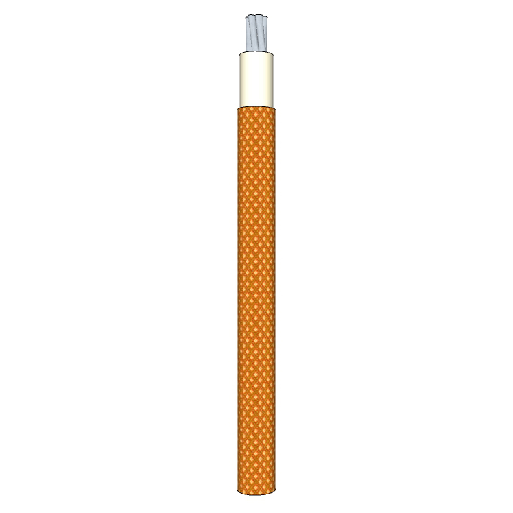 14 AWG, UL 3071 Lead Wire, 7 Strand, 200C, 600V, Tinned copper, SILICONE, Orange