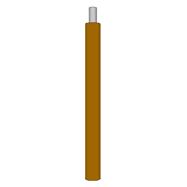 16 AWG, UL 1015 Lead Wire, 26 Strand, 105C, 600V, Bare copper, PVC, Brown