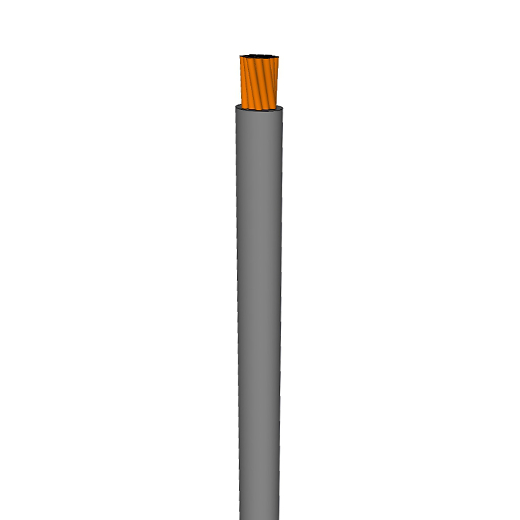 10 AWG, UL 1015 Lead Wire, 105 Strand, 105C, 600V, Bare copper, PVC, Gray