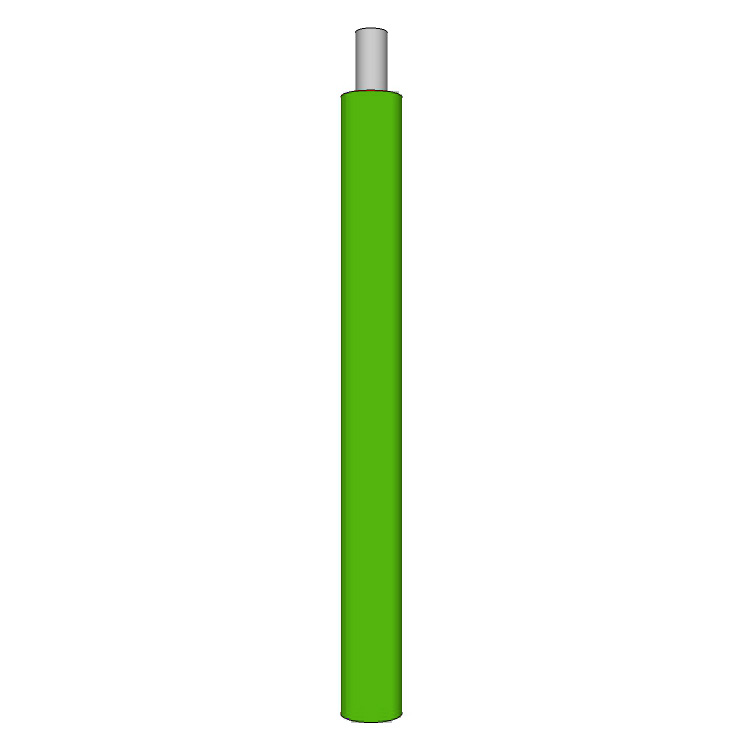 14 AWG, UL 1015 Lead Wire, 7 Strand, 105C, 600V, Bare copper, PVC, Green