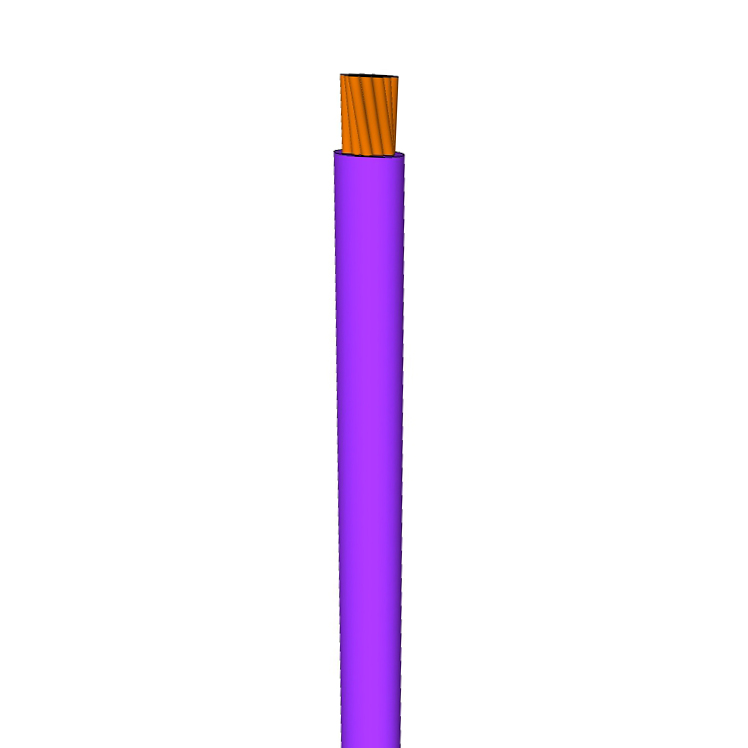 10 AWG, UL 1015 Lead Wire, 19 Strand, 105C, 600V, Bare copper, PVC, Violet