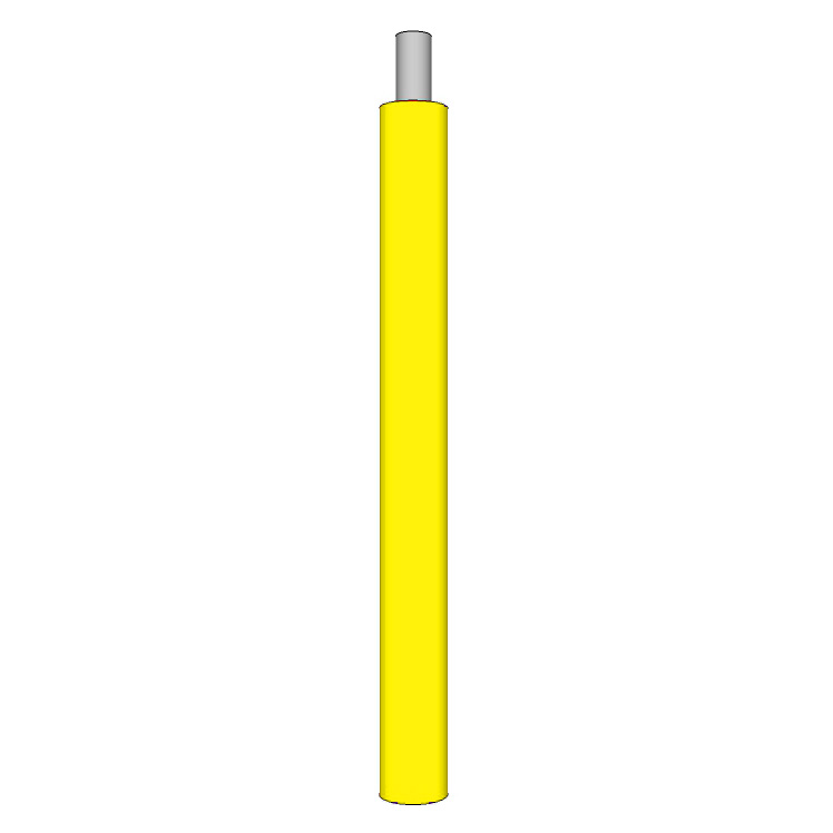 14 AWG, UL 1015 Lead Wire, 19 Strand, 105C, 600V, Bare copper, PVC, Yellow