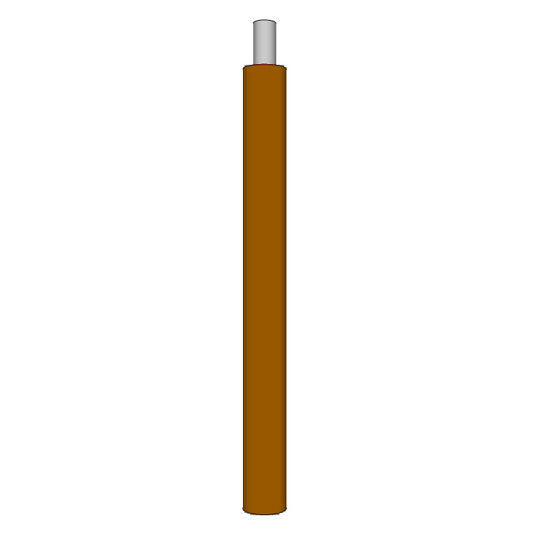 16 AWG, UL 1061 Lead Wire, 19 Strand, 105C, 300V, Tinned copper, SRPVC, Brown