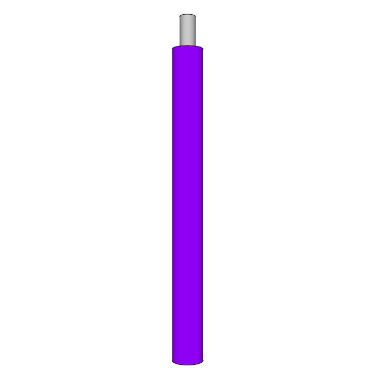 14 AWG, UL 1581 Lead Wire, 41 Strand, 105C, 300V, Tinned copper, PVC, Violet