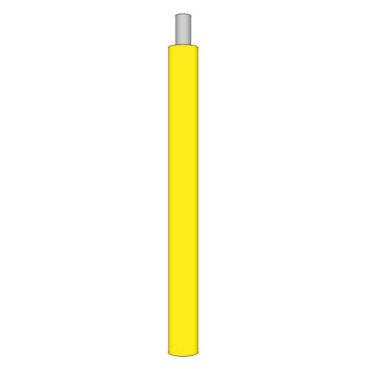 12 AWG, UL 1015 Lead Wire, 1 Strand, 105C, 600V, Tinned copper, PVC, Green/yellow