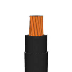 12 AWG UL THHN Building Wire, Bare copper, 19 Strand, PVC, 600V, Black
