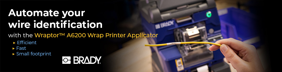 Automate your wire identification with the Wraptor A6200 Wrap Printer Applicator from IEWC and Brady